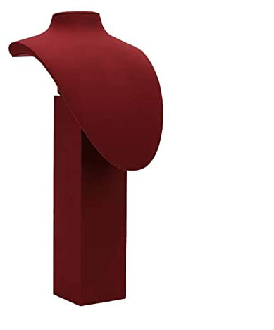 Schmuckständer Hoher Schmuck-Display-Halsketten-Ketten-Schmuck-Büsten-Display-Halter-Ständer, rote Halsketten-Display-Halsketten-Schaufensterpuppe, Halsketten-Büste-Schmuck-Büsten-Ständer Schmuckbaum