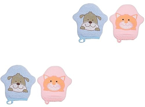TOYANDONA 4stücke Cartoon Badetücher Sanfte Exfolierende Für Mädchen Neugeborene Und Kleinkinder Badespaß Für Kleinen Katze Hund