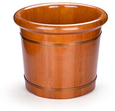 SilteD Eimer für Fußbad, Sauna-Zubehör, Sauna-Eimer, Wassereimer, handgefertigte Fußbadewannen aus Holz, Fußentspannungsfass (Farbe: A) Present