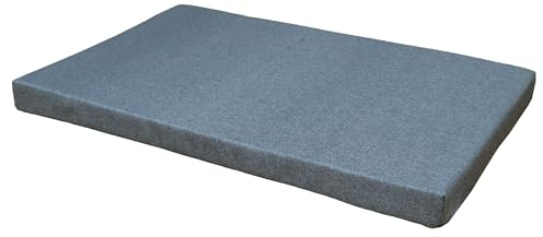 Croci Hydro Rechteckiges Hundekissen, wasserdicht, wasserabweisend, abnehmbar, waschbar, pflegeleicht, blau, 50 x 80 x 6 cm