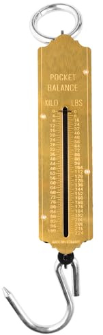 Hardys 100kg Luggage Scale - Mechanical Spring Balance Scale for Construction, Fishing, Butchers, Grocers, Suitcase Weighing Scales - Kilo & Lbs Measurement Hanging Portable Scale