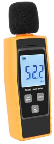 SOLUSTRE Schallpegelmessgerät Mit Lcd-display Messbereich Hintergrundbeleuchtung - Überwachung Und Automatische Abschaltung Für Fabriken Schulen Und Büros