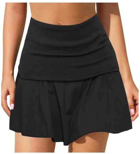 Damen Lederrock Karorock Maxi Plissee RöCke Minirock Winter Rock Blumen Volantrock Lang Ausgefallene RöCke Mini RöCke Lang Rock Damen Sweatshirt Rock RöCke FüR MäNner Rock Blau Satinrock Schwarz