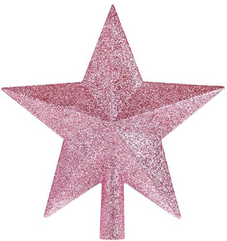 Mini étoile rose de 15 cm pour cime de sapin de Noël, décoration de sapin de Noël, décoration de sapin de Noël pour décorations de sapin de Noël