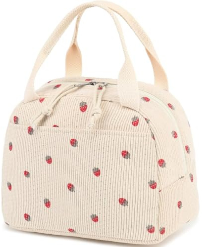 MAZELIKEHOOD Insulated Lunch Bags Strawberry Large Lunch Box Cooler Tote for Women for Work Picnic Travel
