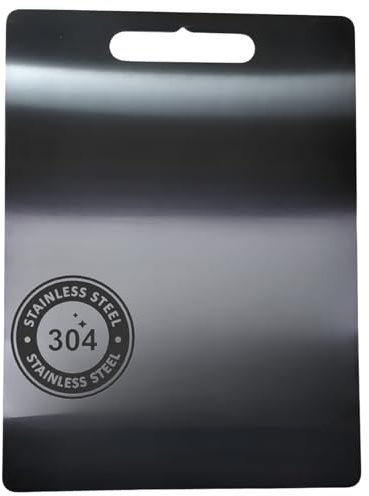 Vulcaninox – Tagliere Professionale in Acciaio Inox 304 Certificato HACCP per Uso Alimentare, 25x33 cm, Spessore 2 mm – Antibatterico, Igienico, Resistente – Artigianale Made in Italy