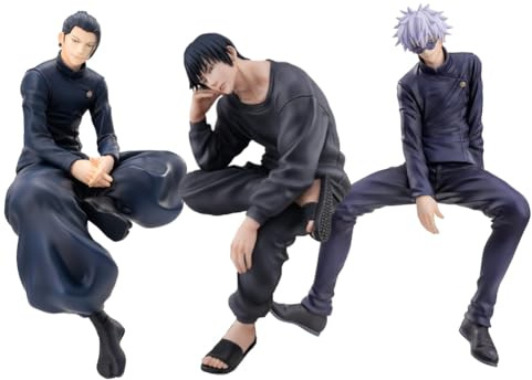 Tongyundacheng 3Stück JJK Figur Gojo Satoru Geto Suguru Fushiguro Toji Figurine Statue Anime JJK Action Figur PVC Modell Sammelbare Desktop Dekoration