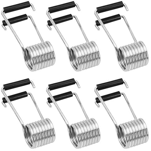 APOMOONS 6 PCS molla chiudiporta, chiudiporta automatico, chiudiporta a molla a farfalla con paraurti in gomma per la maggior parte dei perni di cerniera delle serrature delle porte