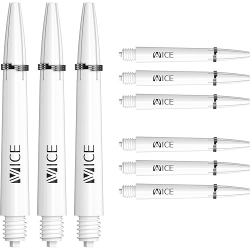 ONE80 Proplast Vice Dart Shafts 3er Set – Kunststoff Dartschäfte mit Federring – stabil & präzise – Vice-Grip-System für festen Flight-Sitz Schäfte Set