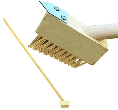 LS Wire Bristle Weed Brush 120cm Long Handle Moss & Grout Remover Tool for Patio Paving Decking & Driveway Heavy-Duty Steel Wire Broom for Block Joint & Gap Cleaning (pack of 1)