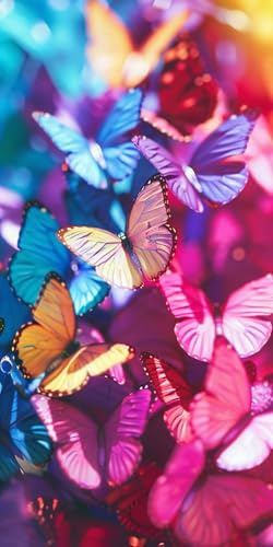 5D Diamond Painting Mariposa, Vistoso Diamond Painting, DIY Manualidades Adultos Pintura Diamante para Adultos y Niños, Diamantes Cristal Artesanía para Decoracion Hogar, Regalo 70x140cm Fes-3639