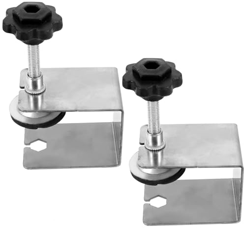 Genérico Abrazadera C de Acero Inoxidable para Carpintería Tamaño Pequeño 2 Piezas Herramienta Ajustable para Fijación de Cajones Adecuado para Bricolaje y Trabajos Madera