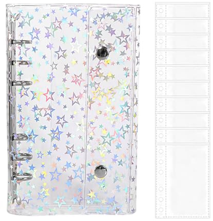 Couvertures pour dossiers : couvertures transparentes pour rapports, dossiers de bureau, organisateur portable étanche, carnet avec motif d'étoiles pour étudiants familiaux, enseignants, écusson