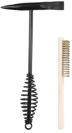 QUARKZMAN 2pcs Marteau À Décrasser 11.3 Pour Soudage Brosse Métallique | En Acier À Fil Cuivré, Avec Manche À Ressort, 8.1, Pour Rock Pick Brick Forged, Pour Soudage