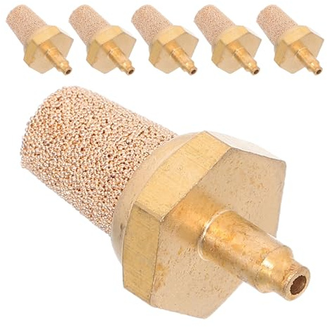 TOYANDONA Kupferfilter Einfache Montage 6 Stück für Bühnennebelmaschinen mit M5 Anschluss Filtration für Luftkompressor und Ölleitungen für Veranstaltungsorte