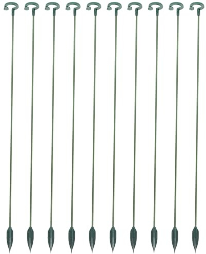 Anneome Lot de 10 Tuteurs à Tige Unique pour Plantes en Pot, Supports ABS Rigides de 37 CM, Treillis Décoratif pour Petits Pots, pour Plantes Grimpantes et Intérieur Jardinage