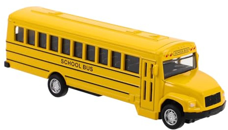 LALADEFIEE Juguetes de Autobús Escolar de Juguete Autobús Escolar de Metal Fundido Presión Ruedas de Fricción para Decoración de Habitación