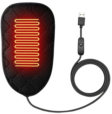 Generico per sedile riscaldato per motoslitta - per scooter per moto, antiscivolo ergonomico da 200 g | Tappetino in velluto alimentato tramite USB Tappetino da guida comfort dalla pre