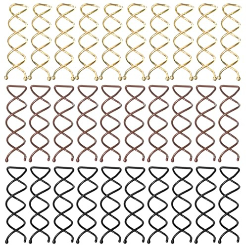JJUNW 30 Pcs Spiral Hair Pins, Stylish Bun Bobby Pins, Spiral Bobby Pins Hair Pins Corkscrew Hairpins For Curls Buns DIY Hairstyles Hair Accessories