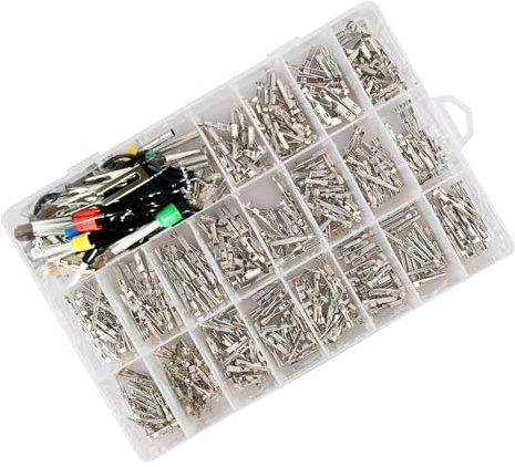 HDOYTXXM Umfassendes Kfz Verkabelungssteckverbinder Set, mehrere Größen, männlich, weiblich, Crimpstifte, Kabelklemmen Set für elektrische Reparaturen, Kabelklemmen, Steckverbinder