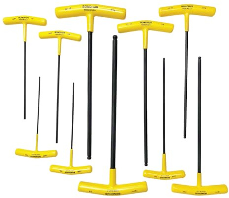 Bondhus Sechskant T-Griff Satz mit Kugelkopf BTX10, Inch, 10-teilig, 13138