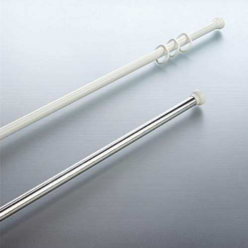 Spirella Asta Estensibile per Tenda da Doccia o da Bagno, Senza Fori, Alluminio Magico, 75-125 cm, Bianco
