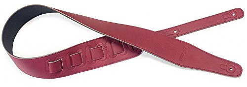 Stagg 22442 SFS 10 Kunstleder Gitarrengurt (verstellbar, Breite: 6,5cm, extra Gurtkordel) burgundy