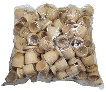 Tasse à vin en bois d'olivier en calice, Bois dense, Lot of 15 1.5 inches