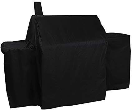 ProHome Direct Robuste wasserdichte Grillabdeckung für Char-Griller 2121,2123 Grills und Char-Griller Smoker mit seitlicher Feuerbox, Schwarz