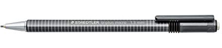 STAEDTLER 774 13-81 triplus micro ergonomischer Druckbleistift (dreikantig, zum Schreiben mit extra breiter Mine, Linienbreite 1,3 mm) Schaftfarbe anthrazit