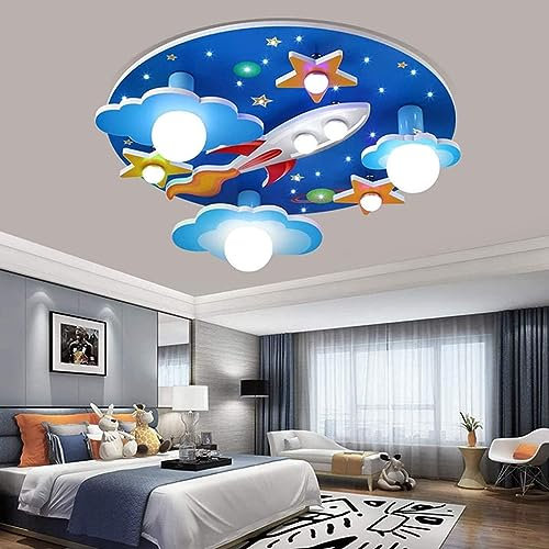Kinder Deckenlampe LED Acryl Deckenleuchte Moderne Minimalistische Kreative Kreisförmige Deckenbeleuchtung Junge Mädchen Universum Cartoon Kronleuchter Schlafzimmerlampe Wohnzimmer Kindergarten …