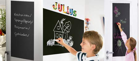 Tafelfolie selbstklebend schwarz | Für echte Kreide & Kreidestifte | verschiedene Größen | Kreidetafel | Wandfolie | Inneneinrichtung DIY Deko Schreibtafel Maltafel (70x50cm)