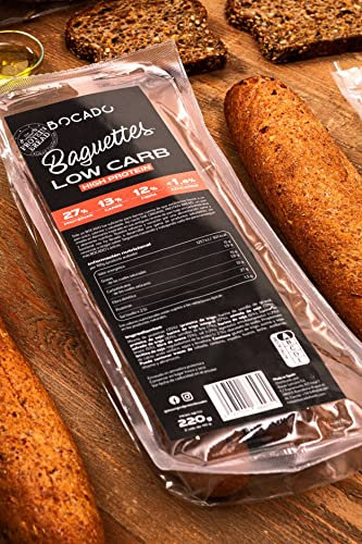 Keto Low Carb Protein Baguettes Pain Cétogène à Faible Teneur en Glucides - Paquet de 2 Baguettes