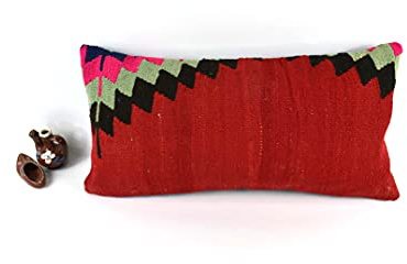 Kelim Kissen 30x60 cm Kissenbezüge Türkisch Handgewebt Kelim Kissenhülle Dekokissen Sofakissen Zierkissen Kelim Teppiche Kissenbezüge code A2655