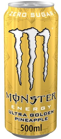 Monster Energy Drink Ultra Golden Ananas Zero Sugar, 500 ml