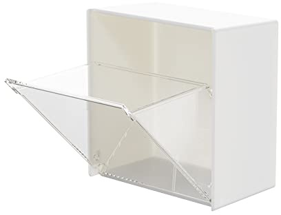 Wand Halterung Organisator Aufbewahrungsbox transparente Acryl-Aufbewahrungsbox Wandmontierte Aufbewahrungsbox Selbstklebende Universal-Aufbewahrungsbox für Bad Büro Wattestäbchen Kosmetik Wattepad