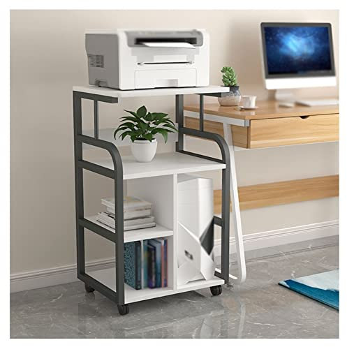 TOMYEUS Soporte CPU Bajo Mesa CPU Stand Piso a Techo Multi-Capa de Impresora Pesada PRES de Impresora Host Tower Host Backet Chassis Storage Storage with Wheels Soporte para CPU (Color : B)