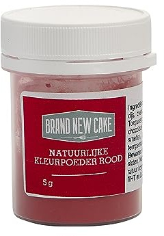 BrandNewCake® Colorante en Polvo Natural Rojo 5gr - Colorante Alimentario Comestible para Repostería