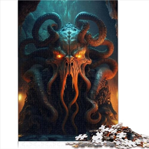 1000Piece Jigsaw Demonic Squid Puzzle for Adults Premium Recycled Board Suitable for Adults and Children Over 12 Years Old Challenging Game Toys 1000pcs(26x38cm)