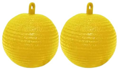 Kexpery 2 piezas trampa para moscas de frutas trampa para insectos, voladores, bola multifunción, insectos, abejas, trampa de cítricos, para interior exterior (amarillo)