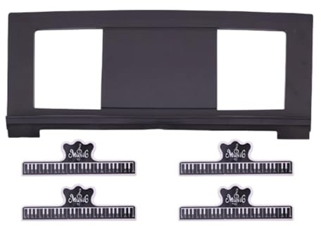 Oshhni Atril para teclado, soporte para partituras, multifunción, compacto con 4 Clips, soporte para libros de música, teclado, soporte para partituras