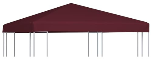 Gecheer Copertura Superiore per Gazebo 310g/m² 3x3m Bordeaux,Tessuto di Ricambio per Gazebo,Impermeabile,Tetto di Ricambio,Tetto per Tendone Protezione,Telo Gazebo,A46620