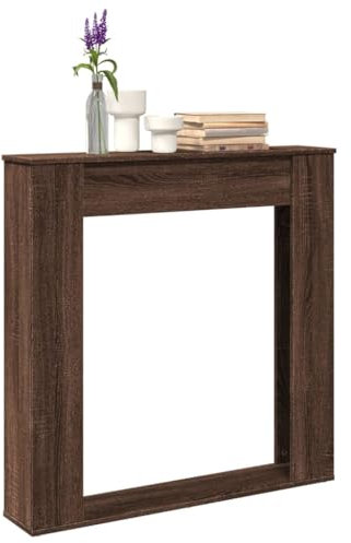 XGWKCNV Furniture Select Kaminumrandung Braun Eiche 100x20x100cm Holzwerkstoff