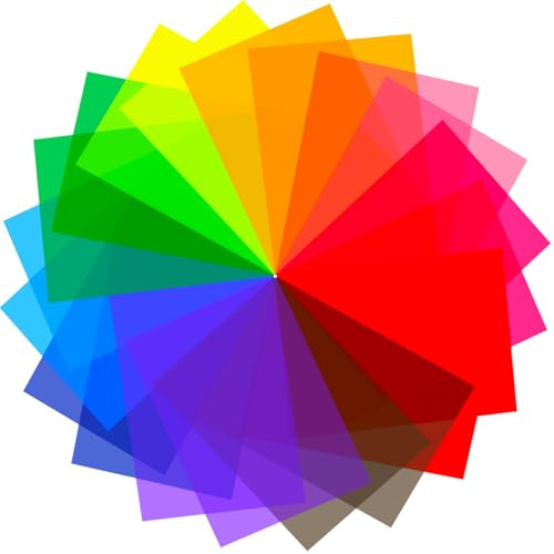 Gel-Lichtfilter, Farbkorrektur, farbige Overlays, transparente Farbfolie, Beleuchtung, Gelfilter, Kunststoffblätter, Korrektur für Lampe, Scheinwerfer, Fotostudio, Stroboskop, LED, Scheinwerferfolie