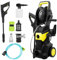 Bellanny Idropulitrice ad alta pressione | Pistola Idropulitrici Professionale | Portata 540L/H, Max 150 Bar 2200W, Filtro acqua,2 in 1 Ugello,Pistola e 5M Tubo, Pressure Washer per Casa Giardino Auto