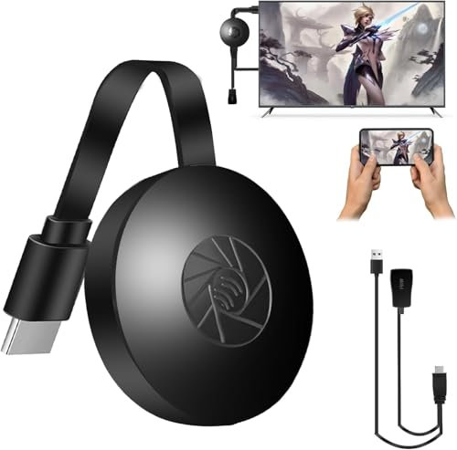 Aohcae Dongle display HDMI wireless, adattatore di trasmissione HDMI wireless, compatibile con telefono/tablet/PC a HDTV/proiettore,Airplay/Miracast/DLNA