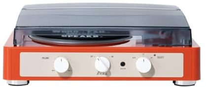 Gadhouse Brad MKII Turntable Record Player, 3 Speed Vinyl Player, Navy | Home Bluetooth Turntable, Built-in Stereo Speakers 10W, Vintage 50s Sleek Design, Play 33/45/78 RPM Records or Stream Music