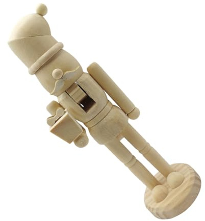 ULTECHNOVO Casse-Noisette à Peindre Bois Figurine de Soldat de Noël Statue de Décoration de Fête Marionnette DIY pour Centre de Table