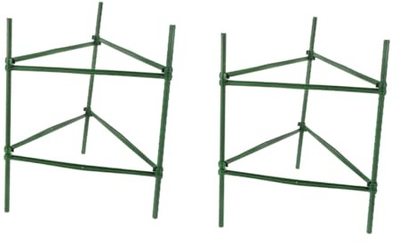 Parliky 2 Juegos Soportes para Plantas Trepadoras Enrejado de Jardín con Núcleo de Acero y Recubrimiento Plástico Soporte para Tomates y Flores Fácil Montaje Jardinería Vertical