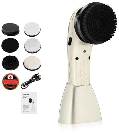 Generico Pusca Di Pulizia Delle Scarpe Elettriche-spazzola Per Automatiche Con Ricarica USB, Polimerizzatura A Lucentezza Multifunzionale Cuoio, Set Pratico Gesso | Perfetti Casa, Uf